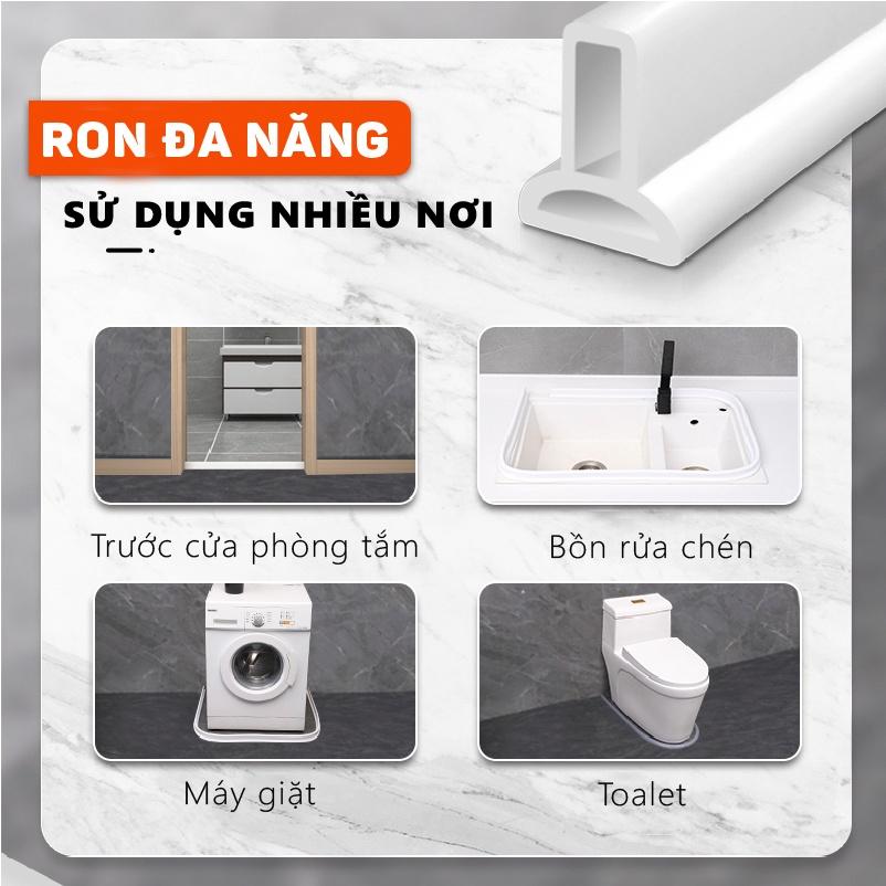 Dải chặn nước nhà tắm - Thanh Silicon chống thấm nước dùng cho nhà vệ sinh, chỗ rửa tay, phòng giặt