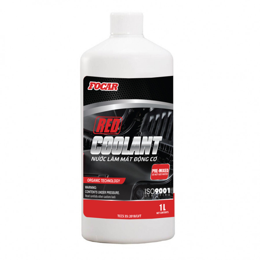 Nước làm mát động cơ ô tô Focar Red Coolant 1L