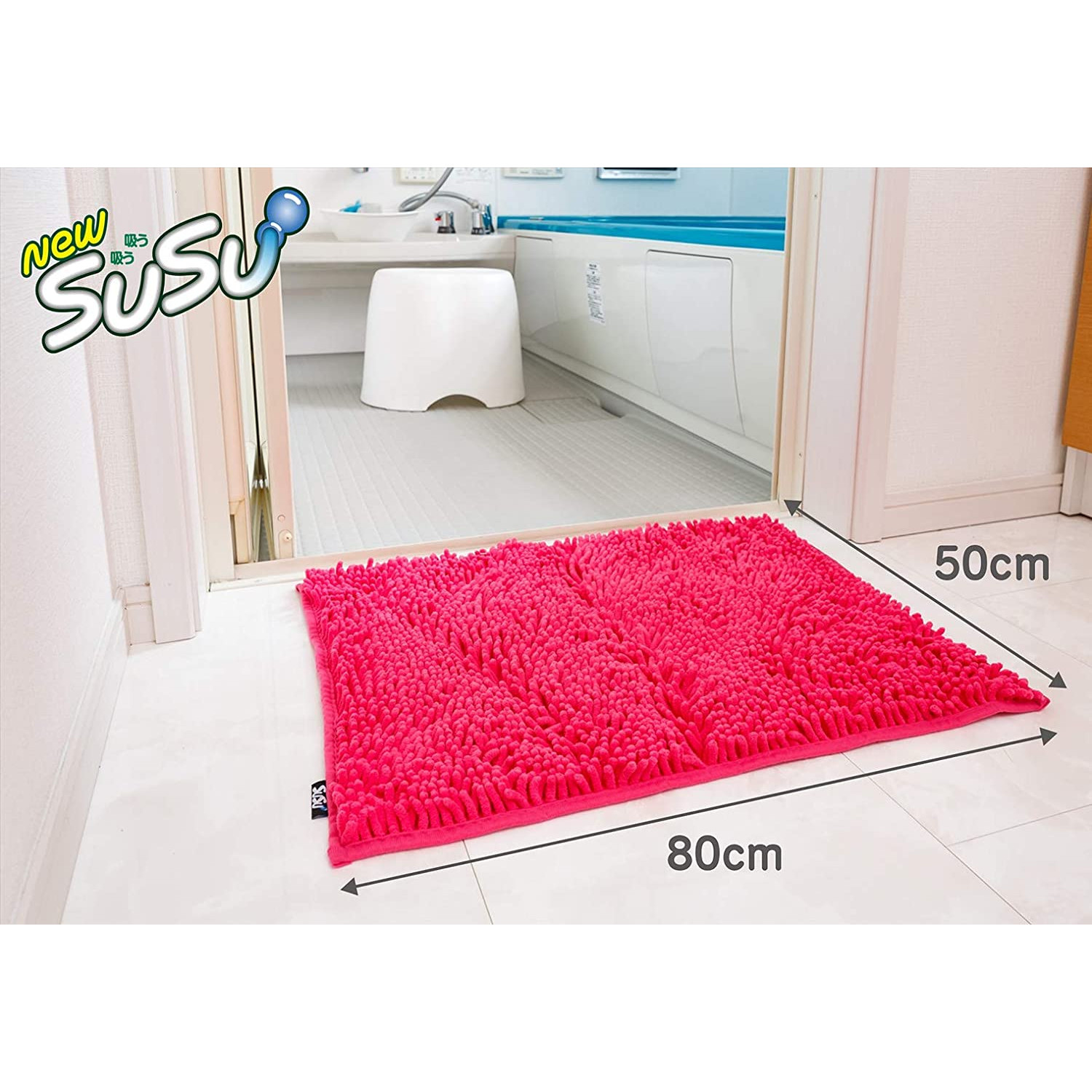 THẢM CHÙI CHÂN NHÀ TẮM CAO CẤP SUSU- SAN HÔ SỢI MICROFIBER SIÊU THẤM HÚT-CONDOR-SIZE LỚN 50X80CM