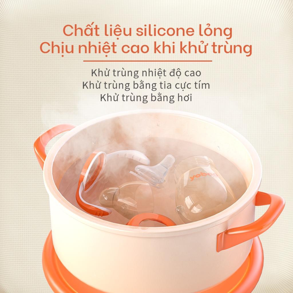 Ti giả cho bé Yoboo YB-0007 đầu tròn bằng silicone nguyên khối mô phỏng ti mẹ - Hàng chính hãng