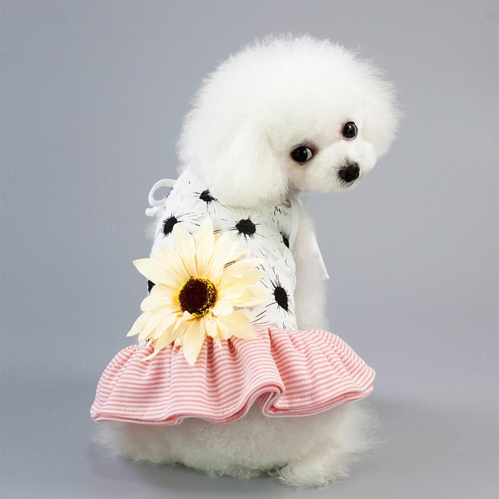 2xPet Dog Puppy Cotton Princess Dress Cute Skirt Clothes Dog Dress Supplies