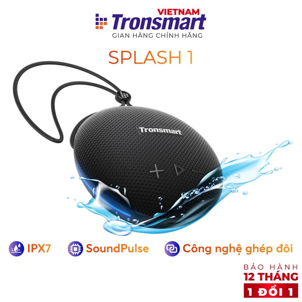 Tronsmart Splash 1 Bluetooth 5.0 Tích hợp đèn LED Chống nước IPX7 Công suất 15W Công nghệ âm thanh SoundPulse TWS - Hàng Chính Hãng