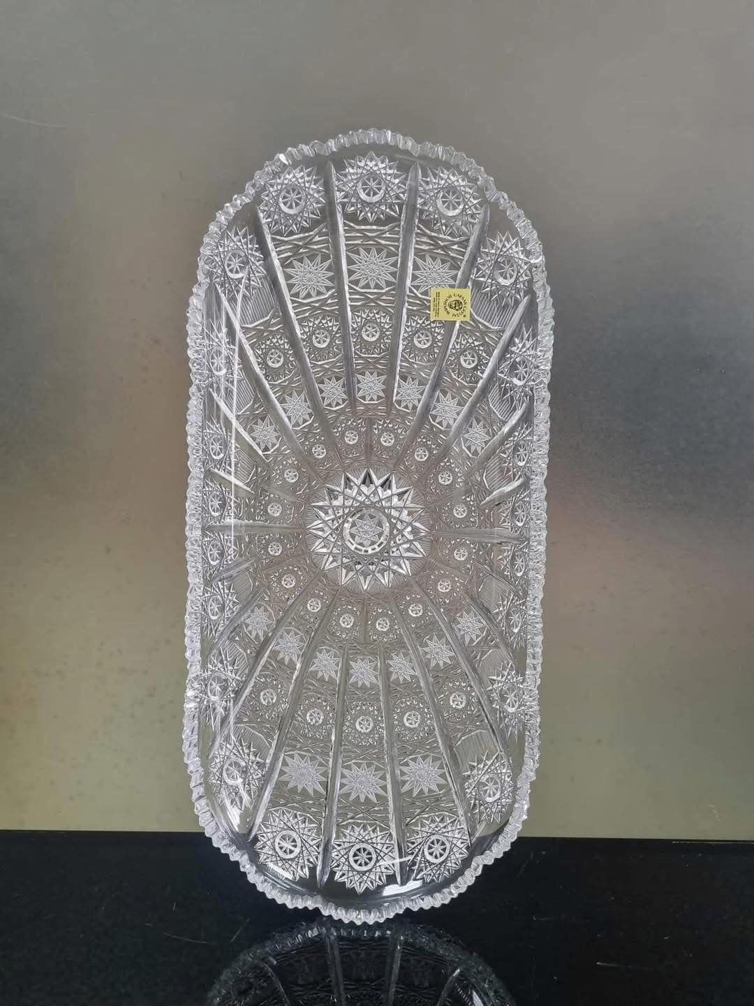 Đĩa Bầu Dục Pha Lê Mài M57 Bohemia – Tinh Hoa Nghệ Thuật Từ Tiệp Khắc Hàng chính hãng