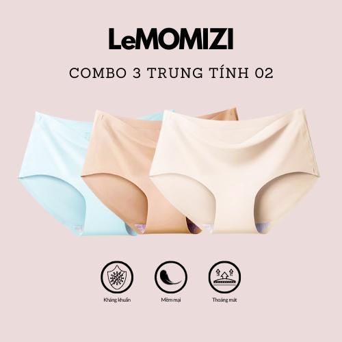COMBO 3 QUẦN LÓT ĐÚC SU LeMOMIZI THUN LẠNH MÀU TRUNG TÍNH – CO GIÃN 4 CHIỀU – ĐẸP THOÁNG MÁT – GIÁ SỐC