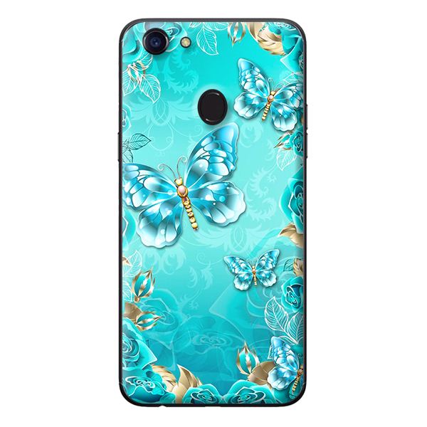 Ốp lưng cho Oppo F7 BƯỚM XANH 1 - Hàng chính hãng
