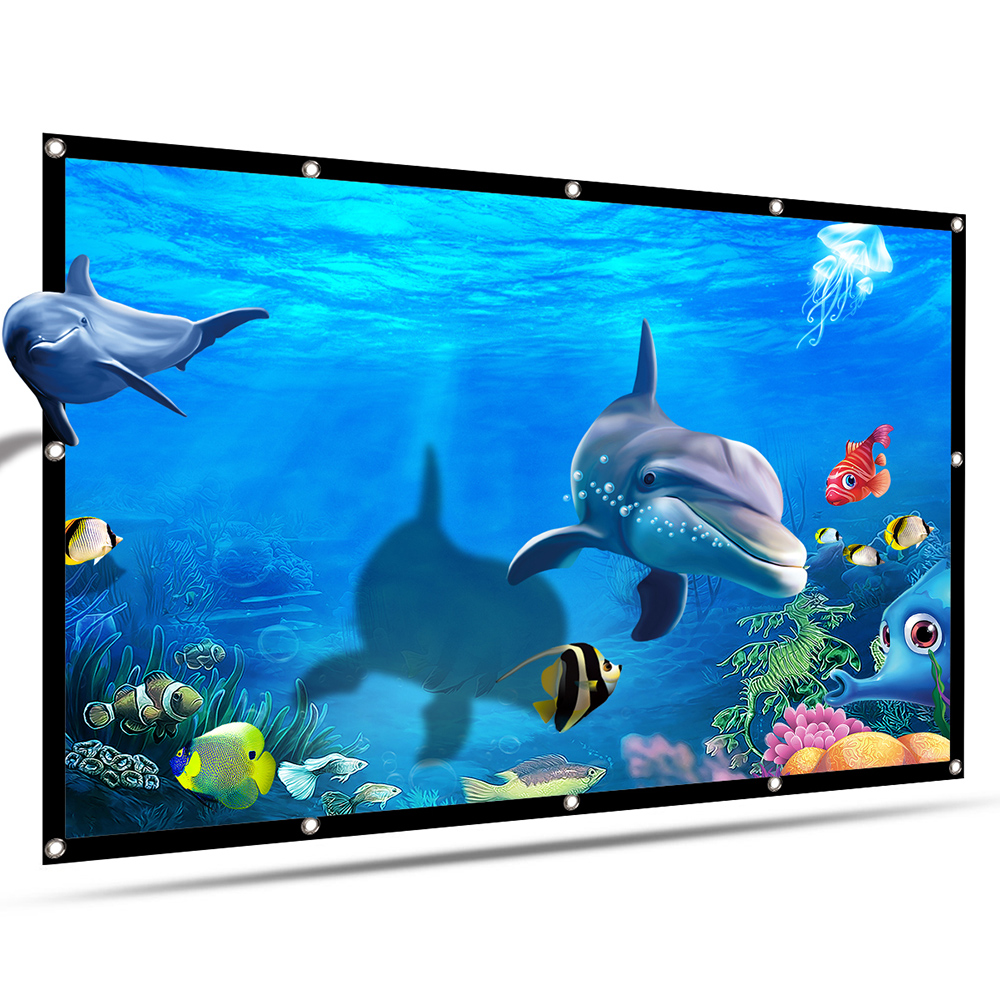 Màn Hình Máy Chiếu Dày HD Di Động 120 Inch 16: 9 Có Thể Gập Lại Cho Rạp Hát Tại Nhà Ngoài Trời