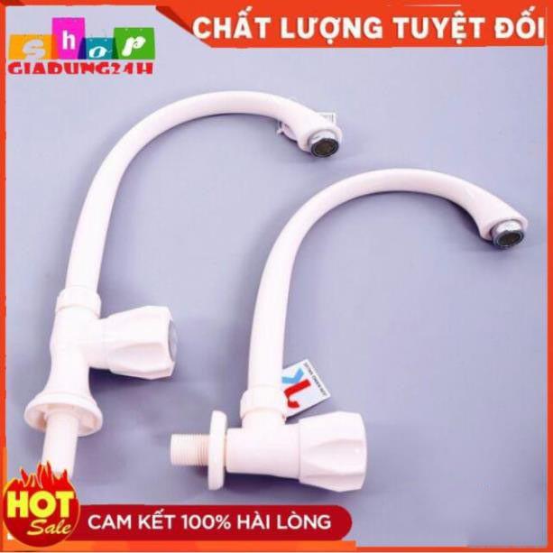 Vòi Rửa Chén Bát Cắm Chậu, Vòi Bếp Cắm Tường Nhựa Giá Rẻ-Giadung24h