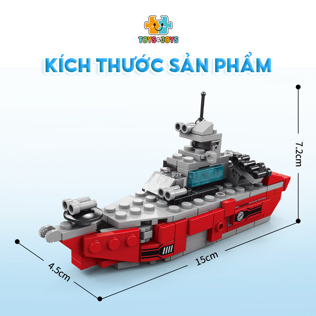 Đồ chơi lắp ráp Siêu chiến hạm 6 trong 1 – Warship - Toys &amp; Joys