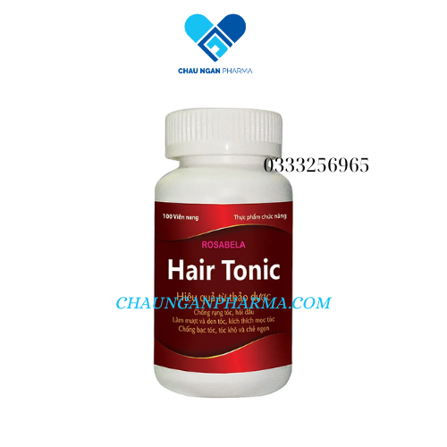 Viên Mọc Tóc Rosabela Hair Tonic 100 Viên - rụng tóc, hói đầu - Làm mướt và đen tóc, kích thích mọc tóc. Chống bạc tóc, khô tóc, chống chẻ ngọn.