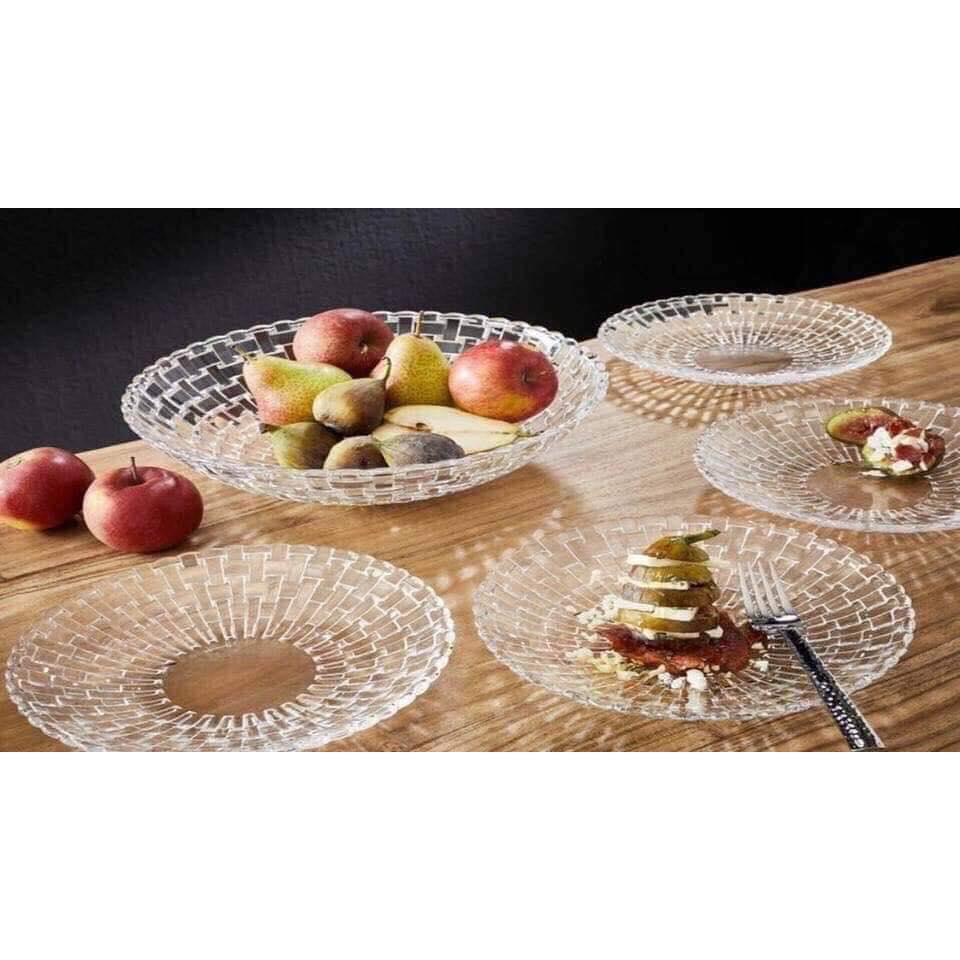 Set 5 Đĩa Pha Lê Nachtman Bossa Nova Gồm 1 Đĩa 30cm và 4 Đĩa 21cm, Đĩa Thủy Tinh Cao Cấp Trang Trí Bàn Tiệc, Nhập Đức