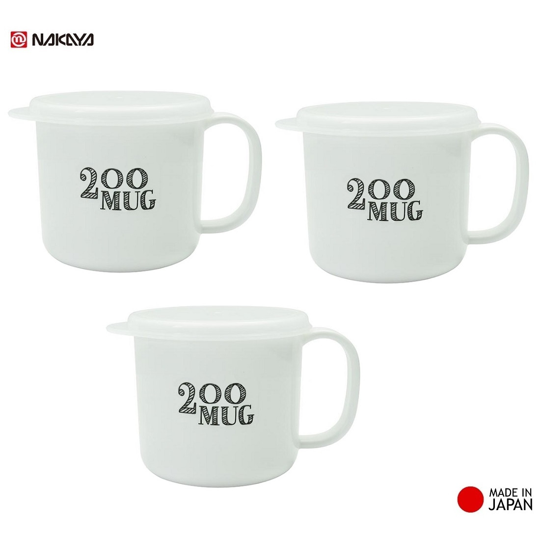 Combo 03 Cốc nhựa uống nước nắp mềm Nakaya - Made in Japan