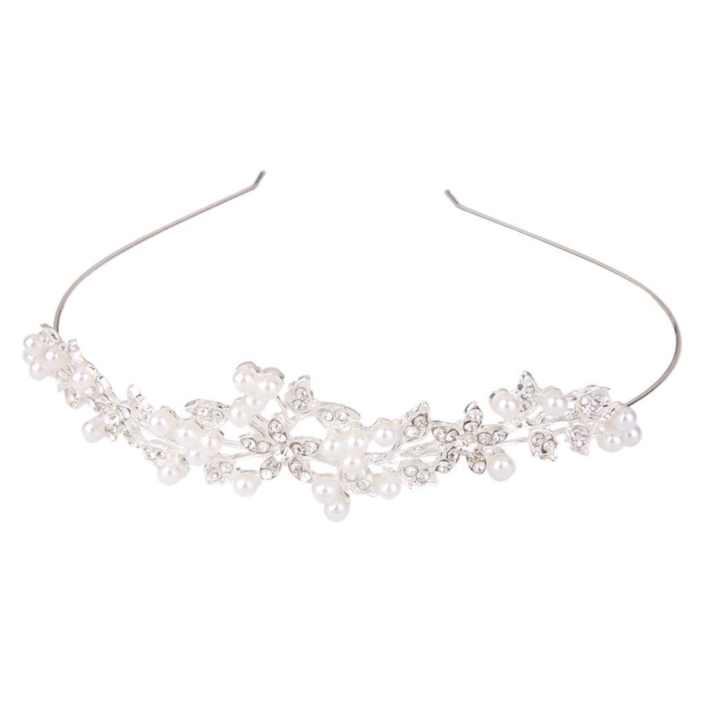 2Pcs Bridal /Kids Wedding Party Rhinestone Crown Tiara Headpiece Headband