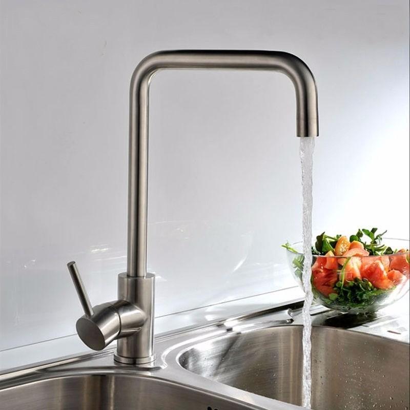 Vòi rửa chén nóng lạnh Inox 304 cao cấp + TẶNG KÈM 2 DÂY CẤP NƯỚC