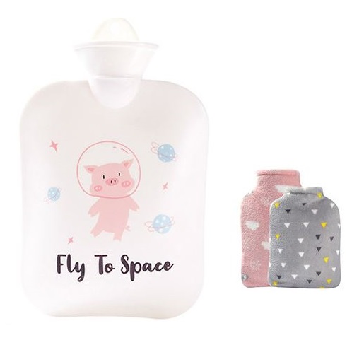 Túi Chườm Nóng Lạnh Cute Pig  Big Size 1300ml ( Tặng Kèm Túi Vải Bông Mềm Mại)