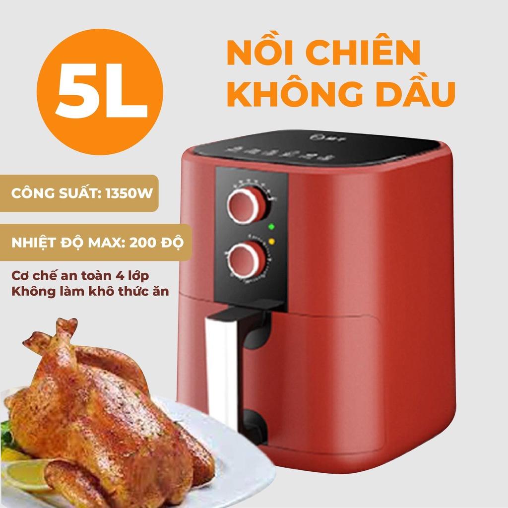 Nồi Chiên Không Dầu VTE 5L - 1350W Công Nghệ TurboStar Giảm 80% Lượng Dầu Mỡ, Món Chiên Giòn Ngon Hoàn Hảo