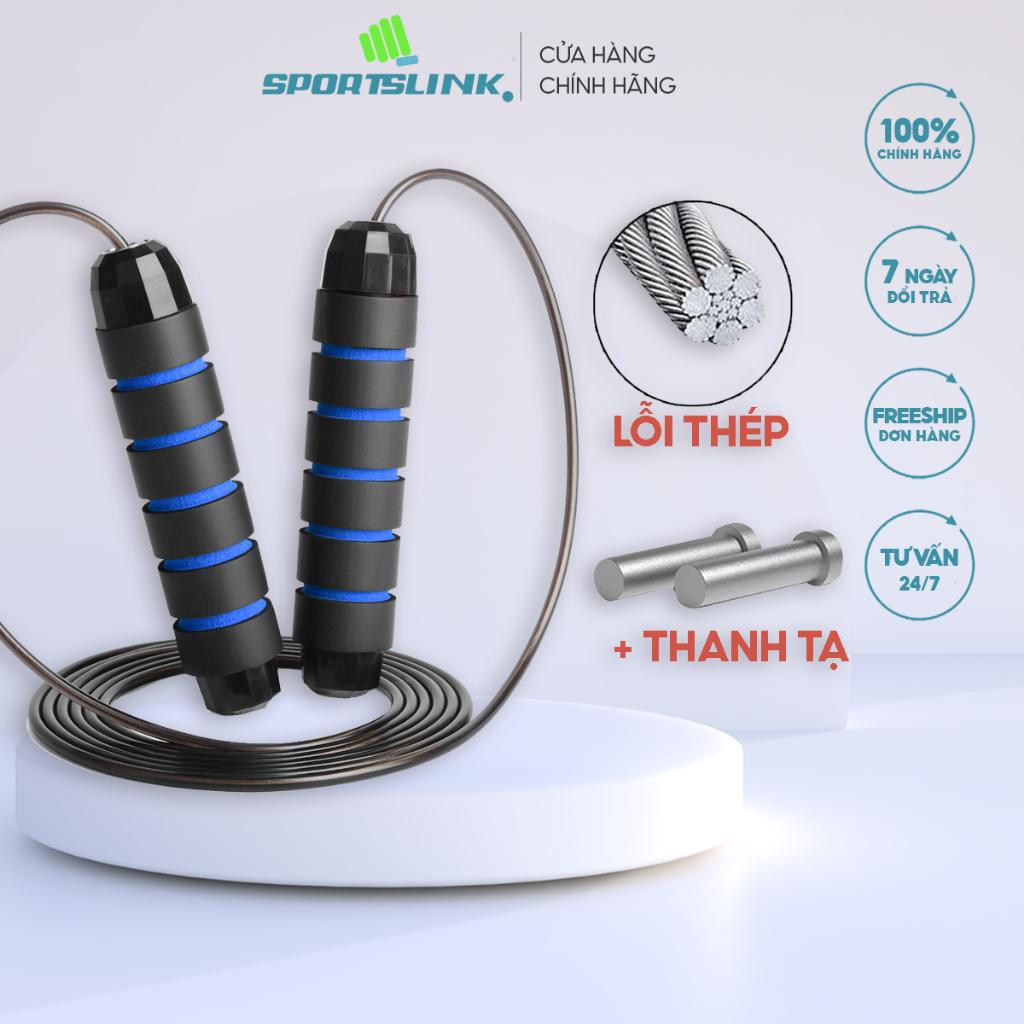 Dây Nhảy Thể Dục 3m, Dây Nhảy Tập Kháng Lực Lõi Thép Sportslink - Dây cán gỗ(2m8)