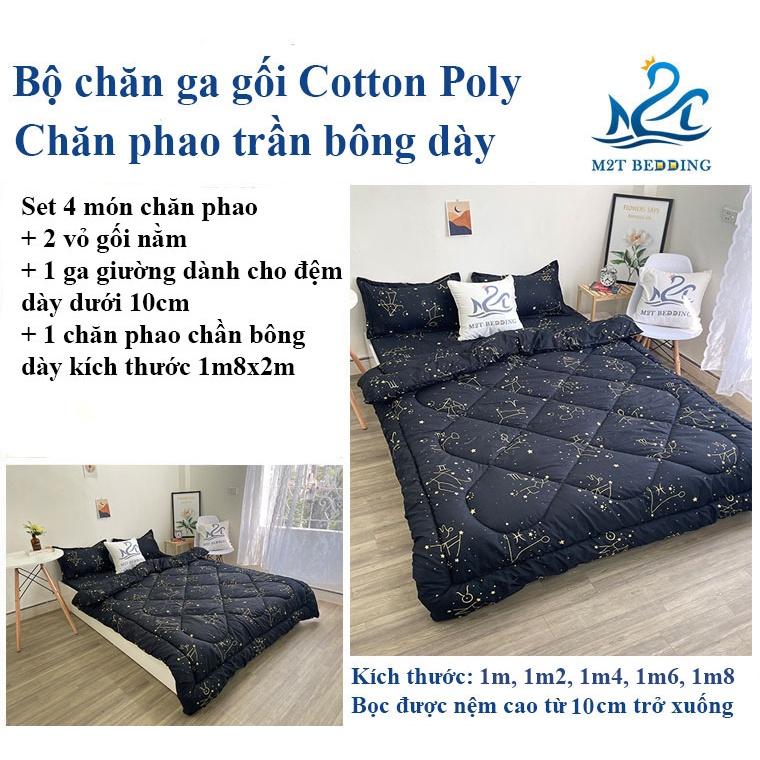 Bộ Chăn Ga Gối Cung Hoàng Đạo Cotton Poly M2T Bedding Đủ Kích Thước Trải Đệm Giường Đơn, Giường Đôi, Giường Ký Túc Xá