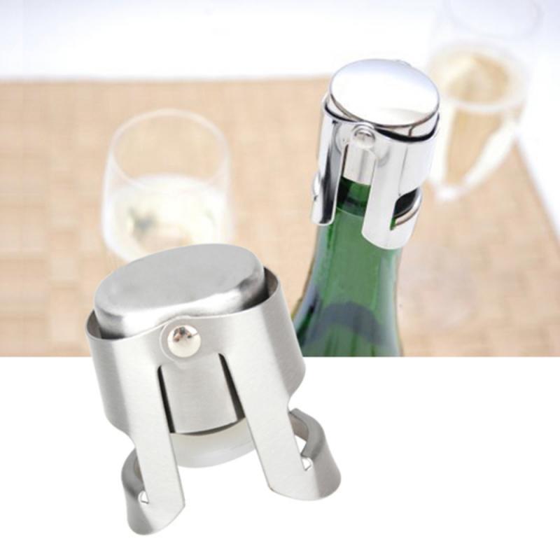 304 Stainless Steel Wine Bottle Stopper Sealed Storage Wine Stopper Portable Sealing Machine Bar Tools Barware Wine Cork Cap