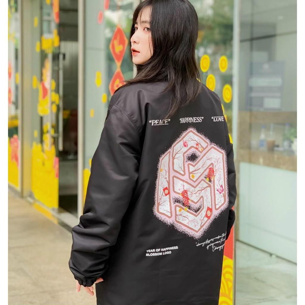 Áo Khoác Dù Nam Nữ Unisex - Áo Khoác Jacket Bombers PEACE Có Form Rộng XL - LP.STORE ( kèm ảnh thật )