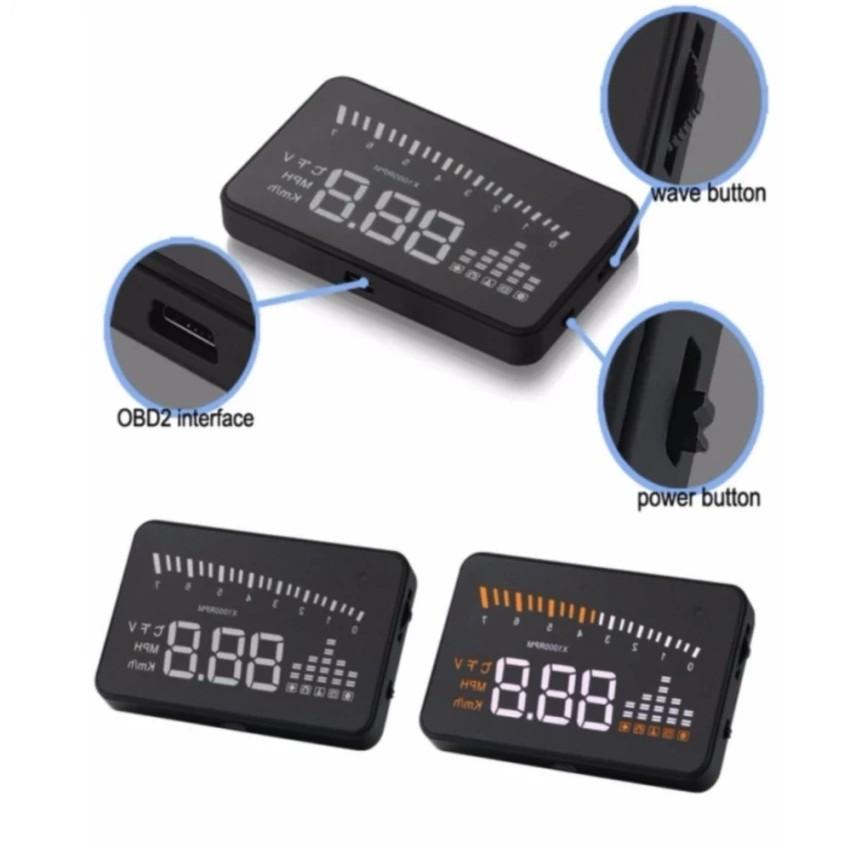 Bộ hiển thị và cảnh báo tốc độ lên kính lái HUD X5 cho xe hơi
