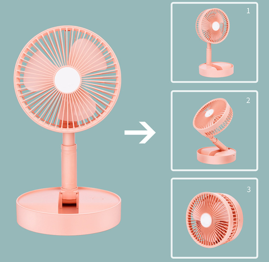 Quạt Tích Điện Để Bàn Có Thể Gấp Gọn, Quạt Sạc Cỡ Lớn Pin Khỏe Dùng 6-8h