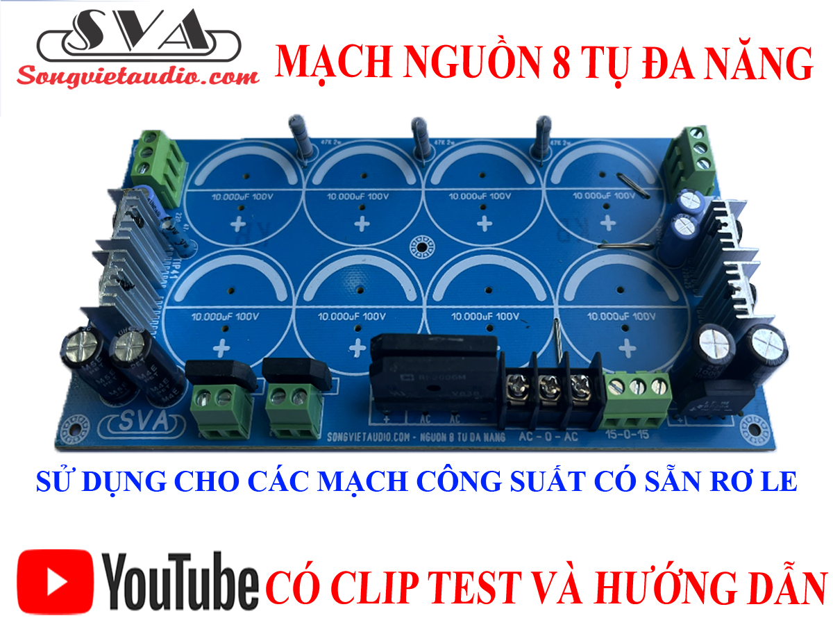 COMBO 3 KÊNH (CÔNG SUẤT 12 SÒ ROLE) + MẠCH NGUỒN 8 TỤ ĐA NĂNG