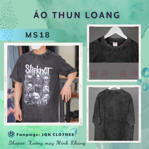 Áo thun loang đen SLIPKNOT tay lỡ nam nữ chất liệu cotton 100% cao cấp dáng unisex