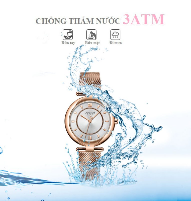 Đồng Hồ Nữ JS-028B Kính Sapphire Julius Star Hàn Quốc
