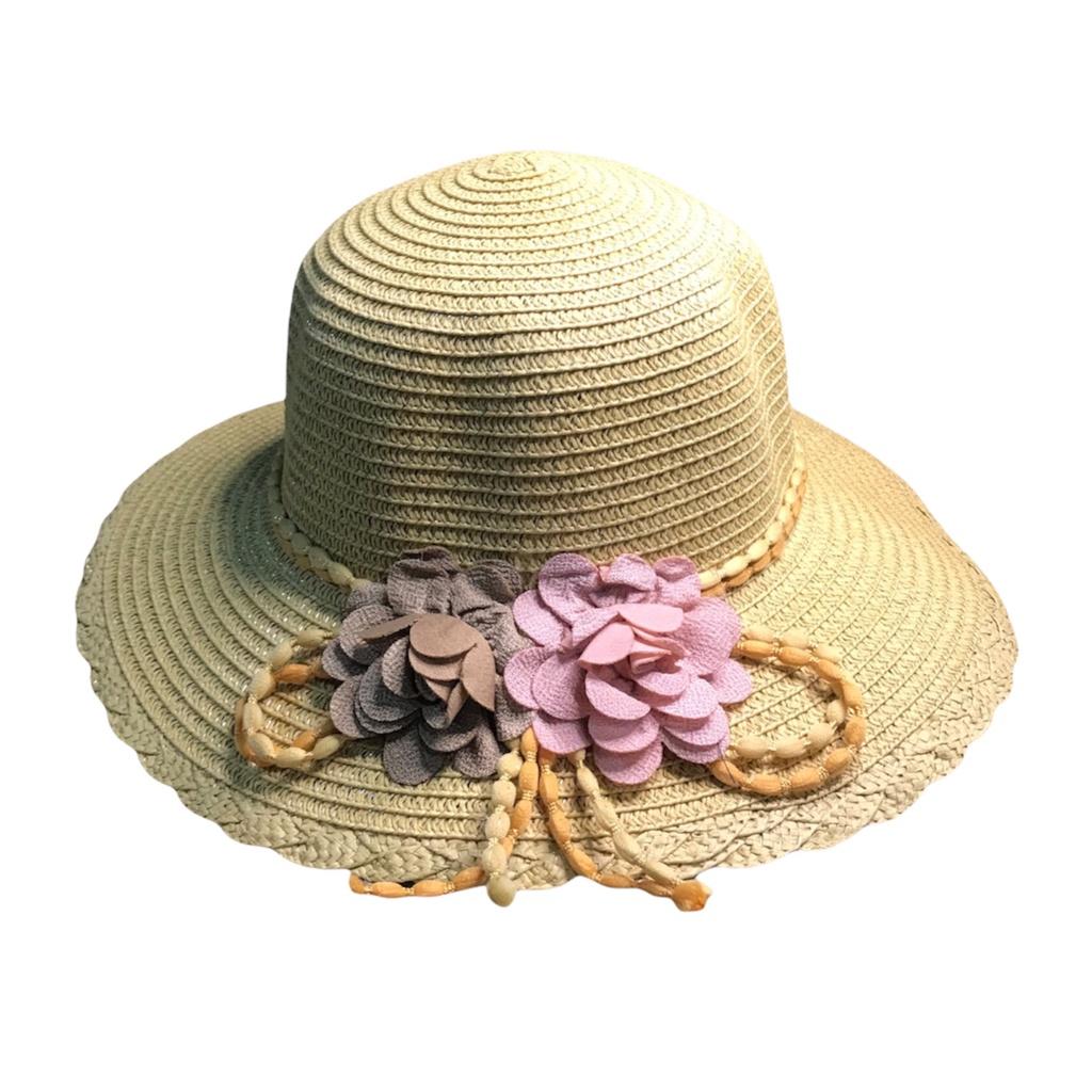 Nón đi biển, nón cói mềm rộng vành dành cho nữ, hoa giao ngẫu nhiên siêu xinh_Mã NCH 501