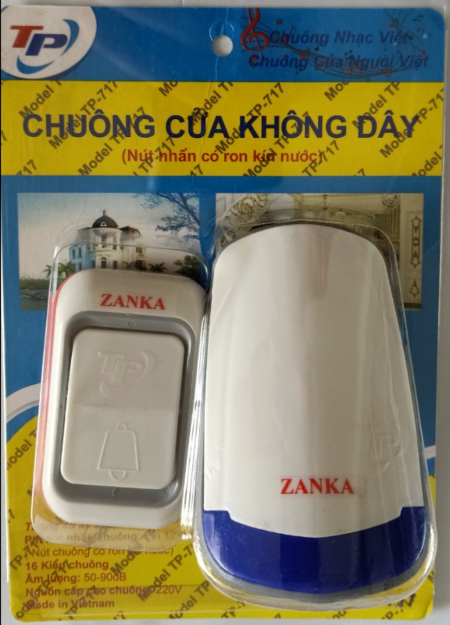 Chuông cửa dùng pin không dây Zanka ZK-717