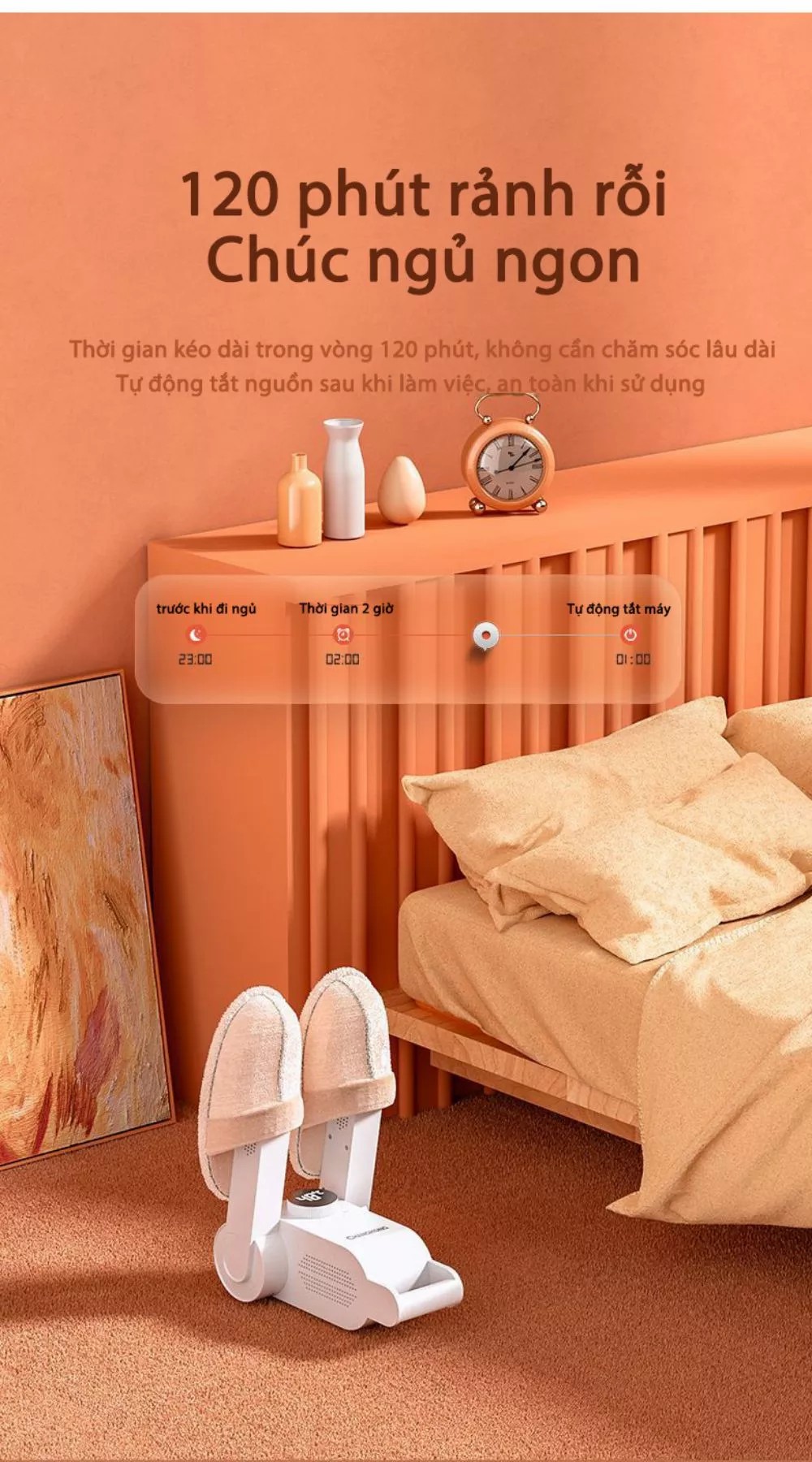 Máy sấy giày AUTODryer Breeze khử mùi UV, Hẹn Giờ có thể xếp gọn - Home and Garden