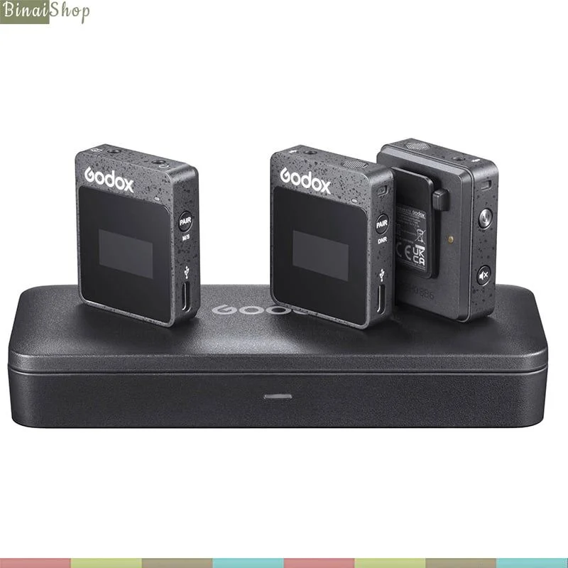 Godox MoveLink II - Micro Cài Áo Không Dây 2.4GHz Cho Smartphone, Máy Ảnh, Sử Dụng 10 Giờ, Phạm Vi Thu 100m - Hàng Nhập Khẩu