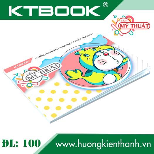 Gói 10 cuốn Tập Vẽ Mỹ Thuật cao cấp giá rẻ KTBOOK giấy trắng không lem ĐL 100gsm khổ A4 - 40 trang