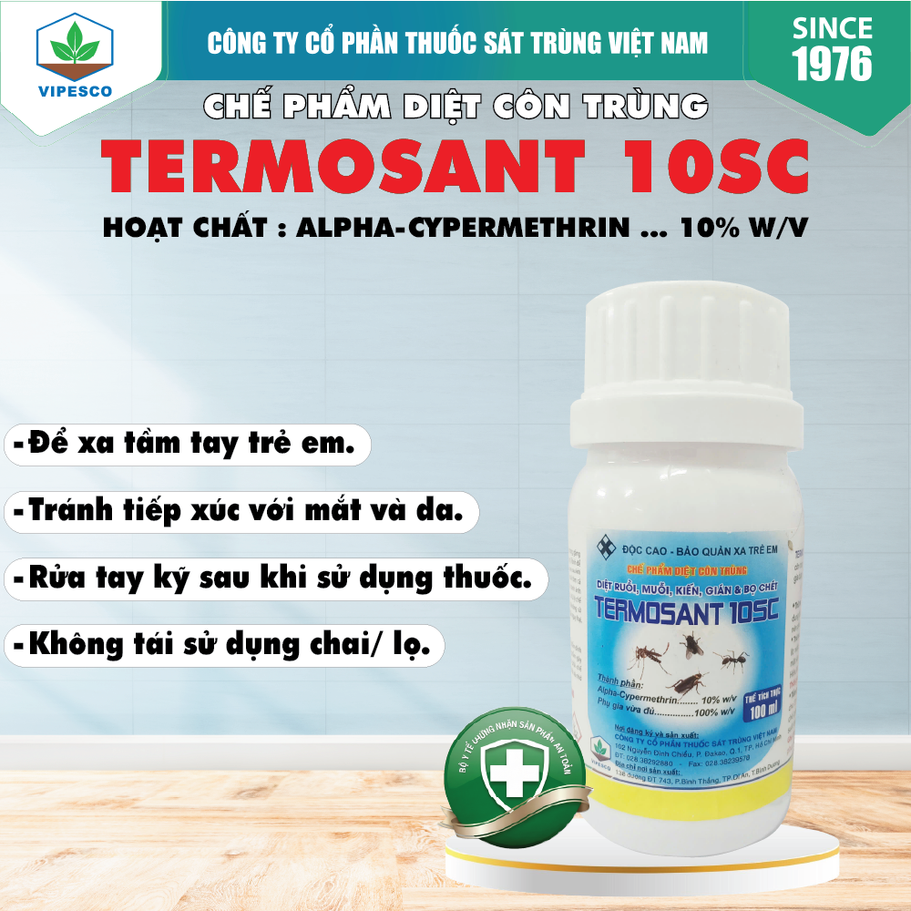 TERMOSANT 10SC (100ml) - DIỆT RUỒI, MUỖI, KIẾN, GIÁN, BỌ CHÉT