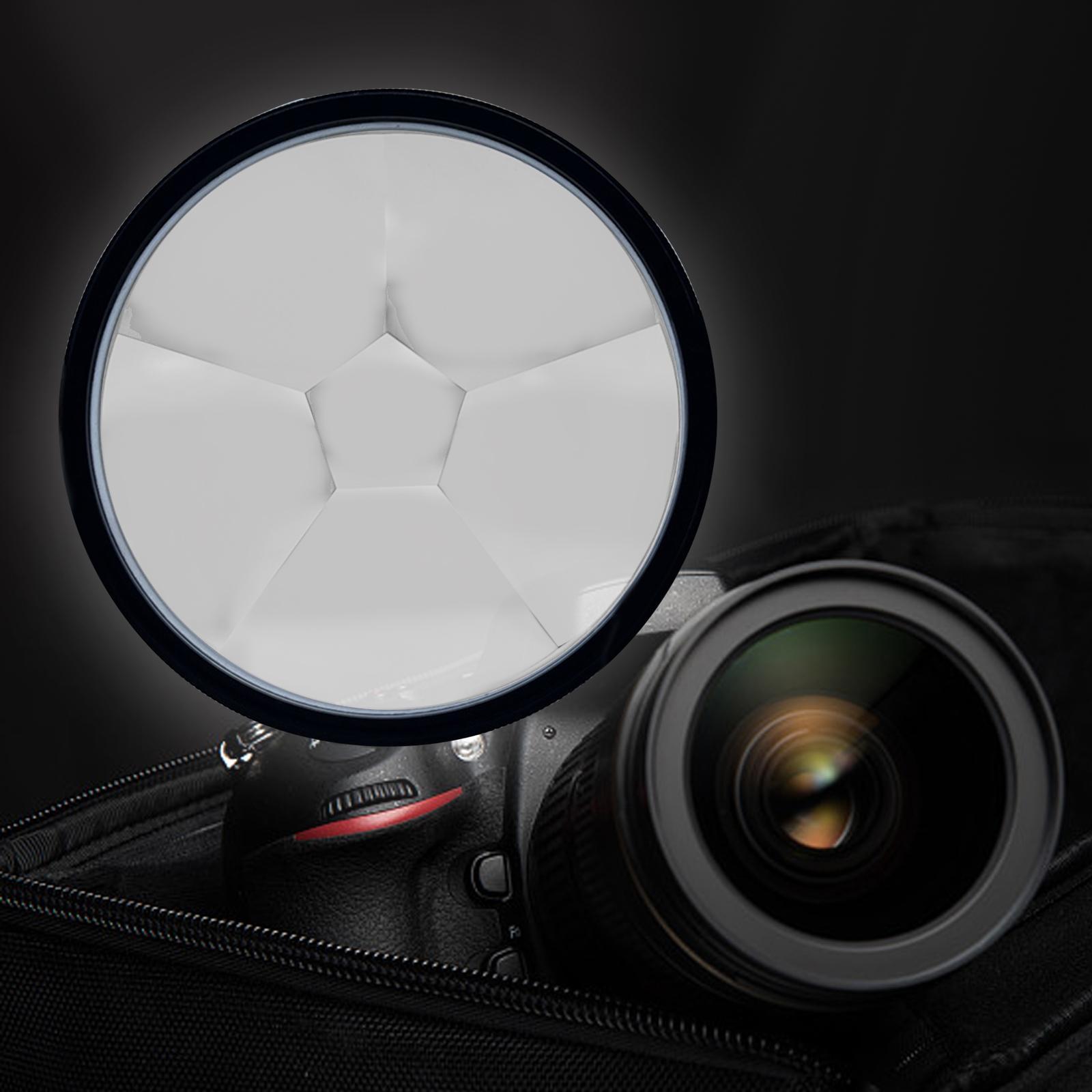 Professional 77mm Kaleidoscope Glass Slr Photographer Fractal Filter for Repeated Subjects Camera Filter