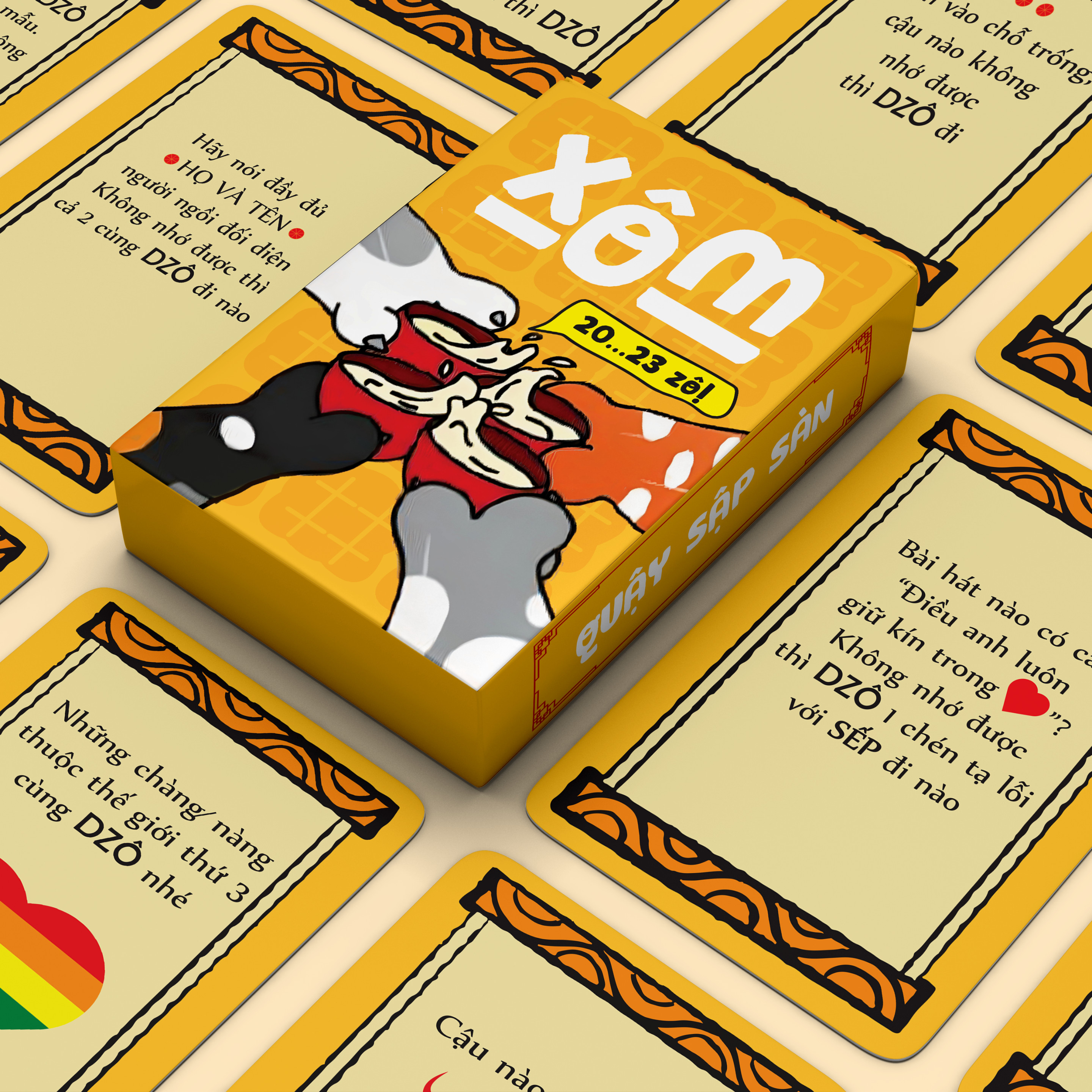 Bộ bài drinking game Xôm ver 1 Chau anh toys, bộ bài uống chơi nhóm tụ tập cuối tuần, đi du lịch cực vui 61 lá