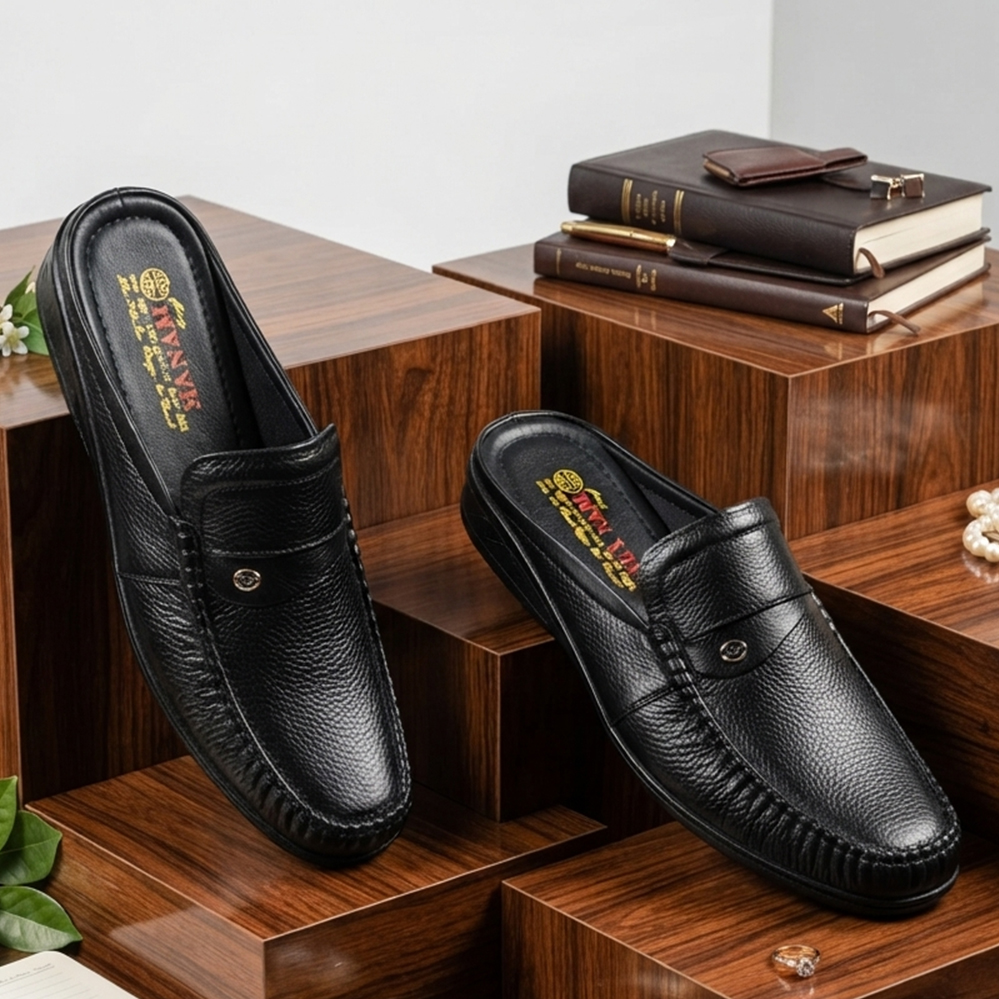 Giày Sục Nam HA NAM Da Bò Thật Cao Cấp GSB2079