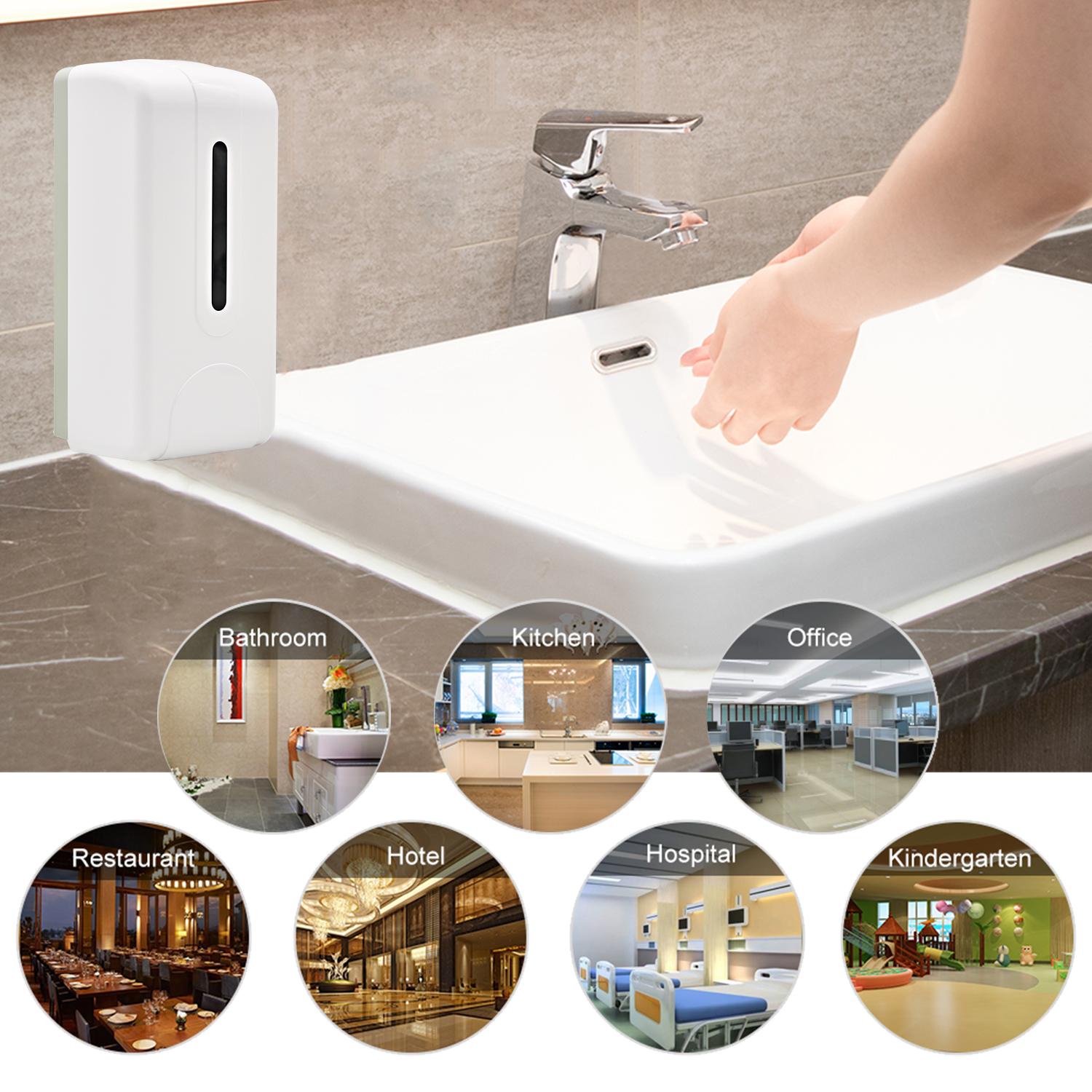 Máy Xịt Xà Phòng Tạo Bọt Tự Động 1000Ml Hồng Ngoại Để Bàn Có Thể Sạc Lại
