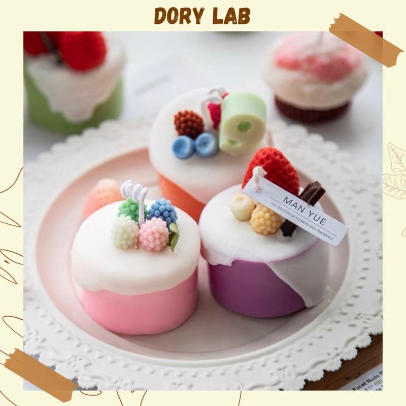 Nến Thơm Bánh Sinh Nhật Topping Ngẫu Nhiên, Quà Tặng Ý Nghĩa - Dory Lab