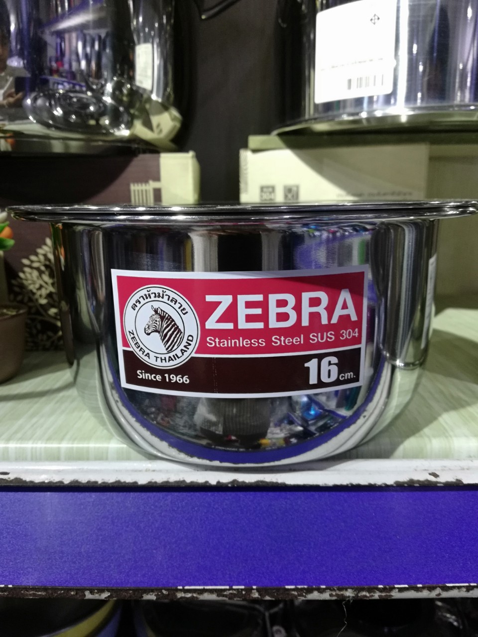 Thố  Nồi Inox Zebra Indian Không Quai 14cm 16cm 18cm 20cm-170014,170016,170018,170020