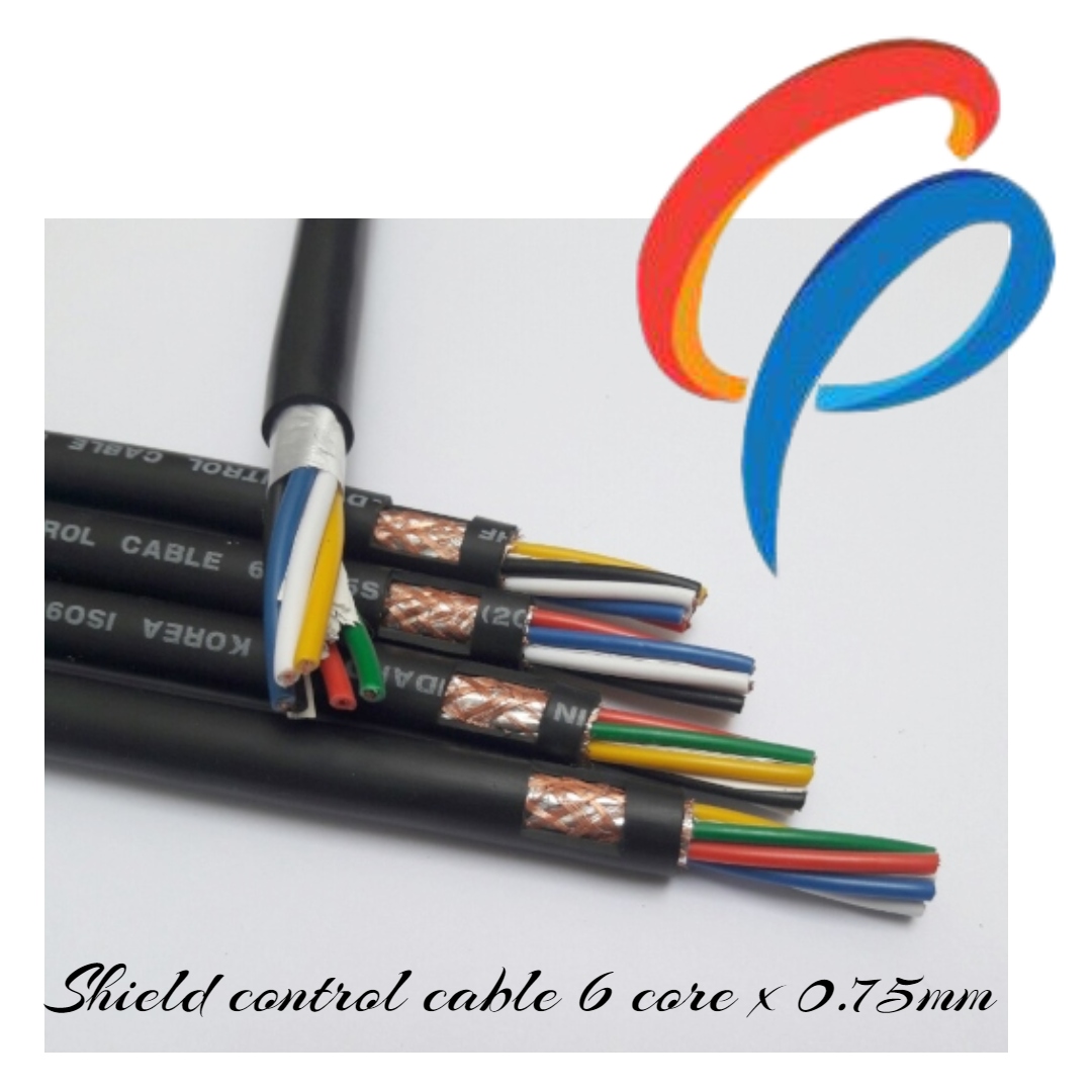 Cáp điều khiển 6 lõi x 0.75mm có lưới chống nhiễu điện áp 500 volt vỏ bọc pvc