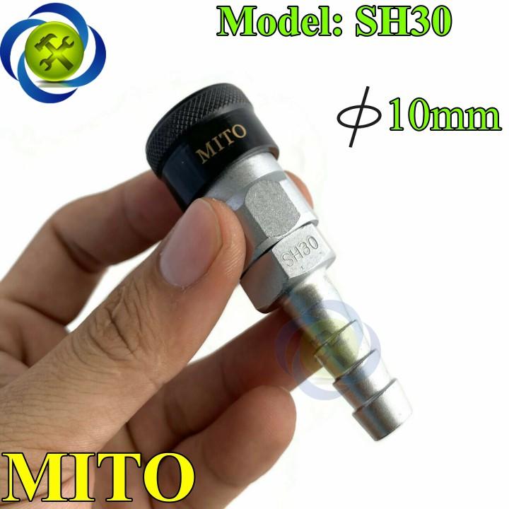 Đầu nối hơi 10mm Mito SH30 3/8 Hose