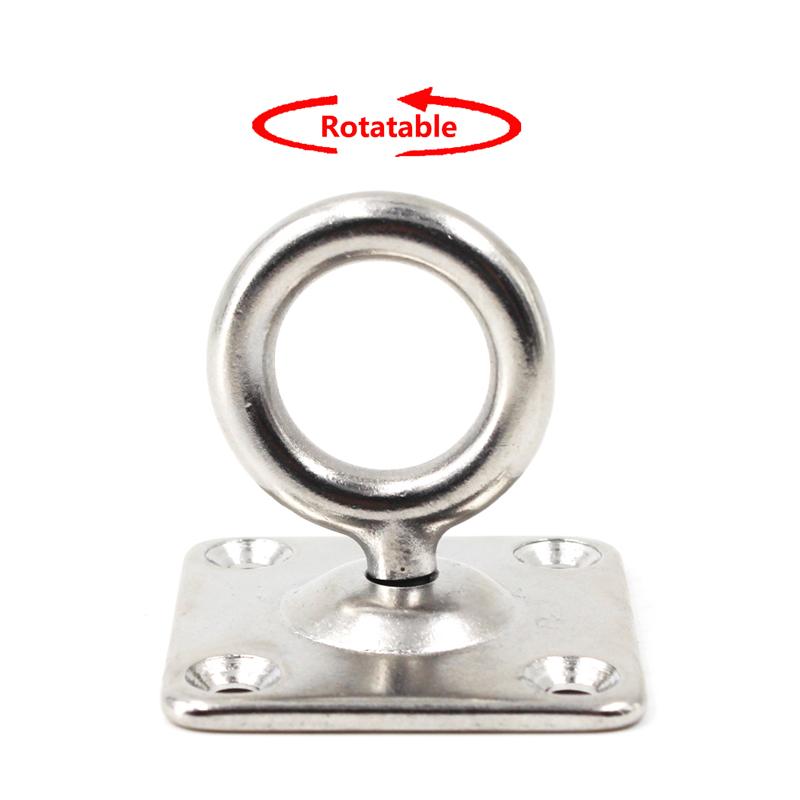 2 Chiếc M8 Xoay Được Trần Móc Treo Tường Móc Thép Không Gỉ 304 Mắt Miếng Lót Tấm Thảm Tập Yoga Xích Đu Võng