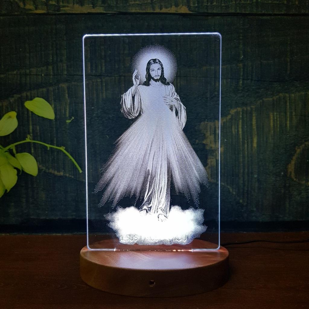 Đèn Led 3D Mẫu Đức Mẹ, chúa Jesus, công giáo, thánh giá
