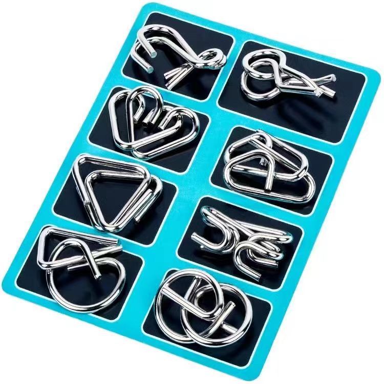 Đồ Chơi Trí Tuệ Nhật Bản Metal Puzzle Tháo Lắp Vòng Sắt Thông Minh, Đồ Chơi Trí Tuệ Cho Người Lớn và Trẻ Em