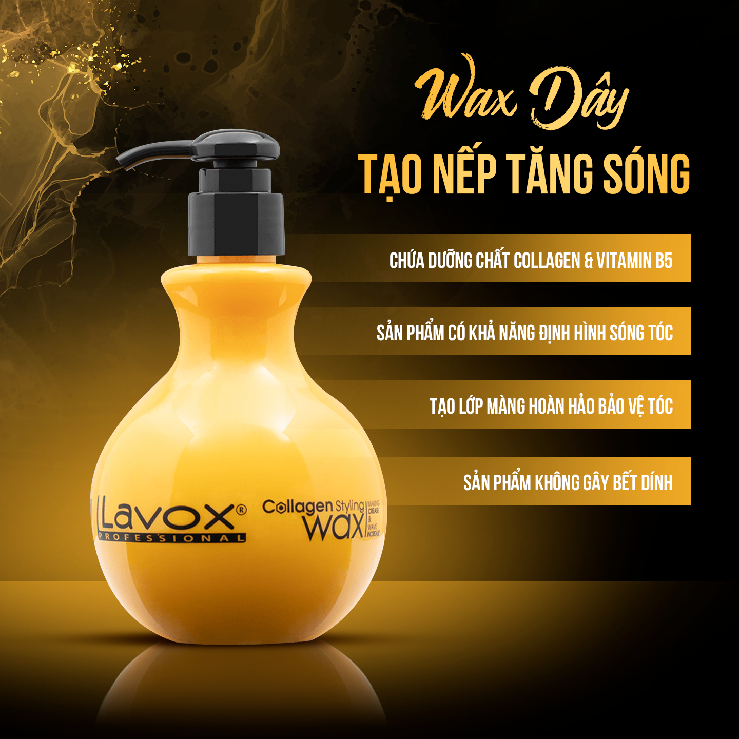 Wax Dây Tạo Nếp Tăng Sóng Bồng Bềnh Collagen Lavox