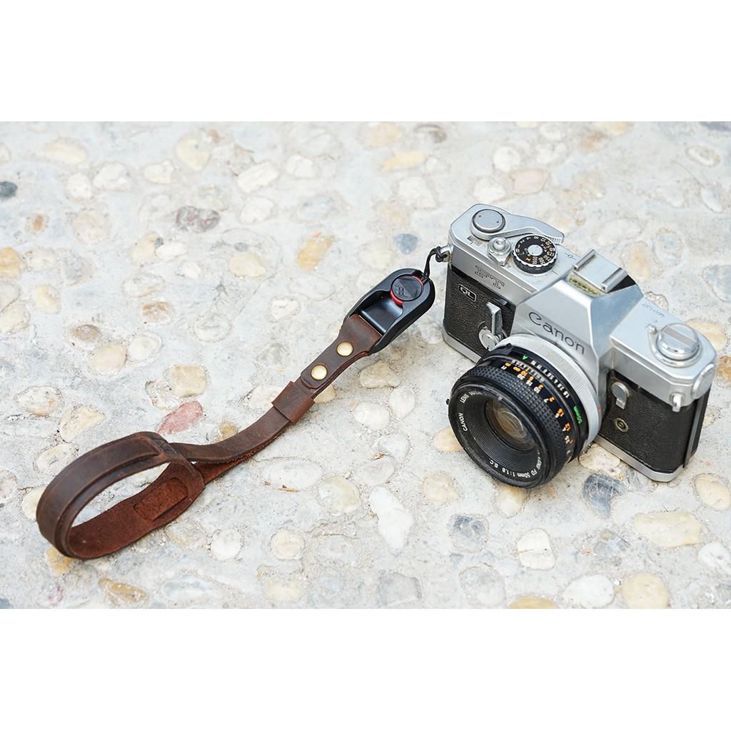 Dây Đeo Tay - Cho Handstrap Máy Ảnh Da Bò Handmade Móc Peak Design TA5033