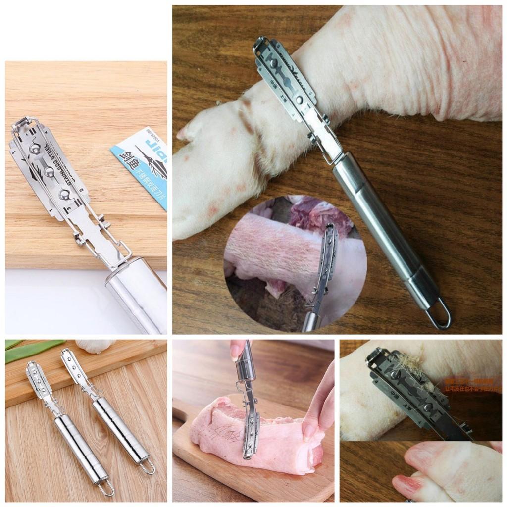 Dao cạo lông lợn, lông heo , dê , bò ... bằng inox không gỉ tiện dụng loại tốt hàng cao câp