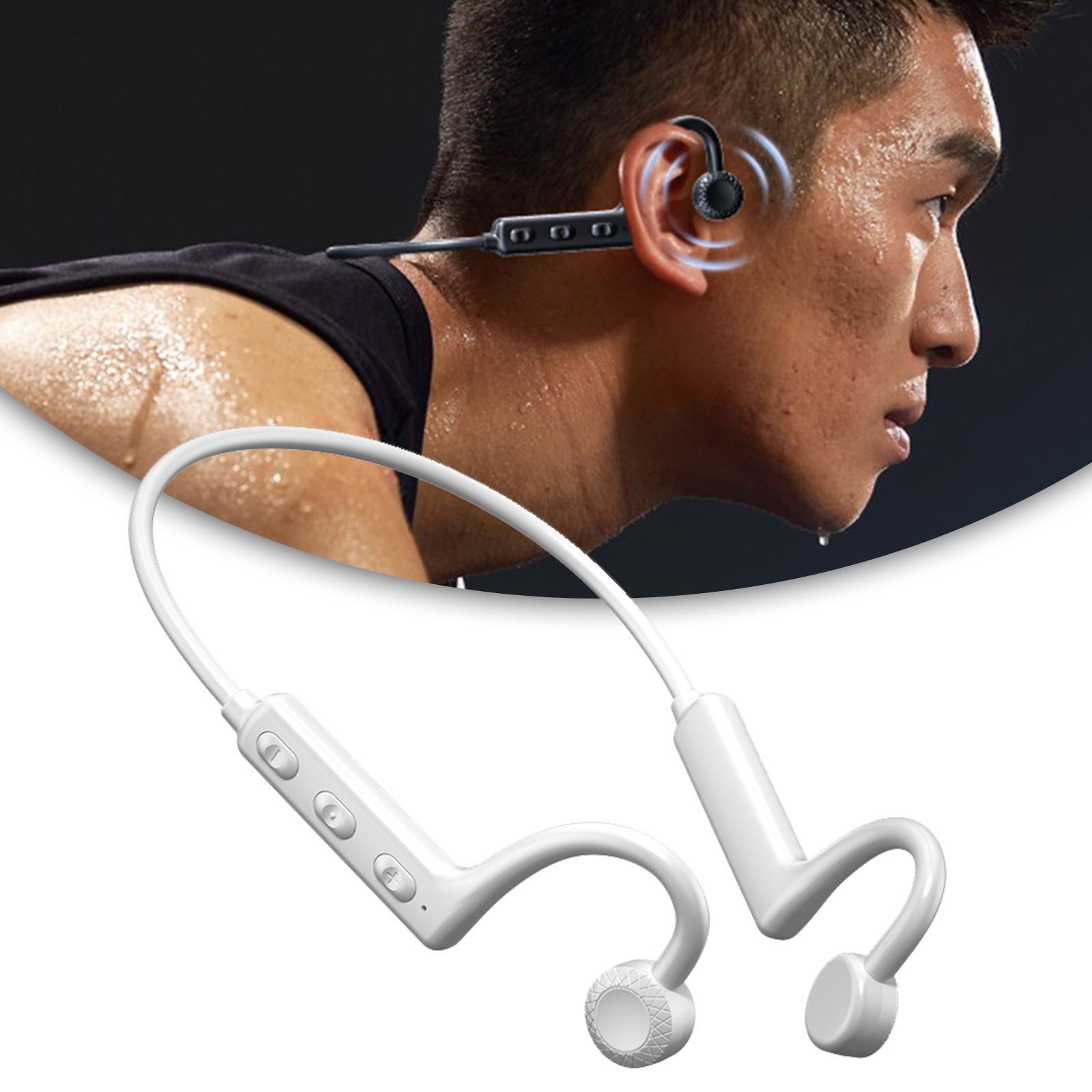 Bone Conduction Headphones, Sweatproof Open Ear Headset for Sports Fitness Hiking