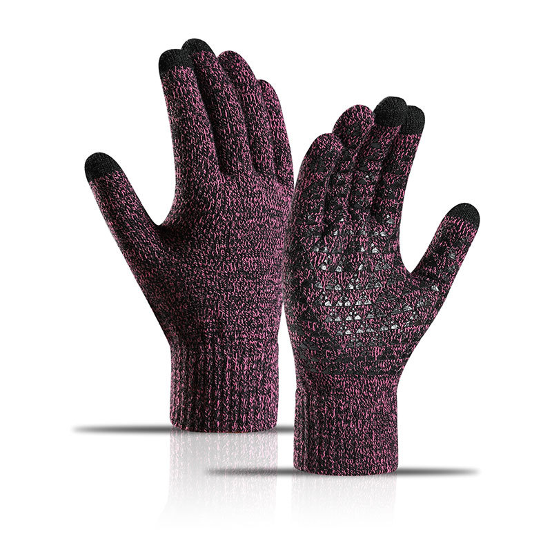 Găng tay len cảm ứng dùng điện thoại chống trơn trượt dày ấm thích hợp cả nam và nữ